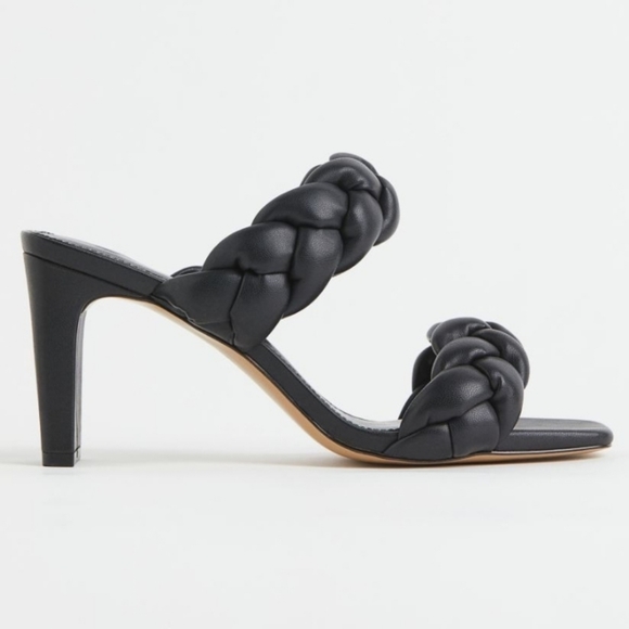 Slip on sandels in faux leather. Heel height 3 1/4 in - brand new - Picture 2 of 2